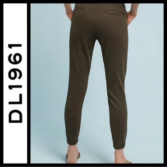 DL1961 Gwen Joggers in Poplar Green - Picture 3 of 6